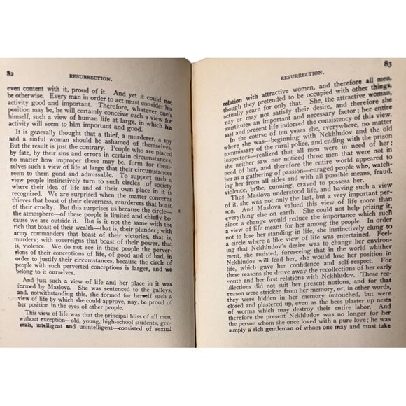 Resurrection By Leo Tolstoy Hardcover 1900 Edition Translated By Henry Brittoff - Picture 9 of 16